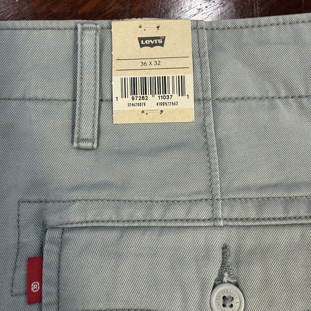 New Levi's Ace Cargo Pants Relaxed Fit Slightly Tapered Gray Cotton Sz 36x32 Y2K - Picture 5 of 13